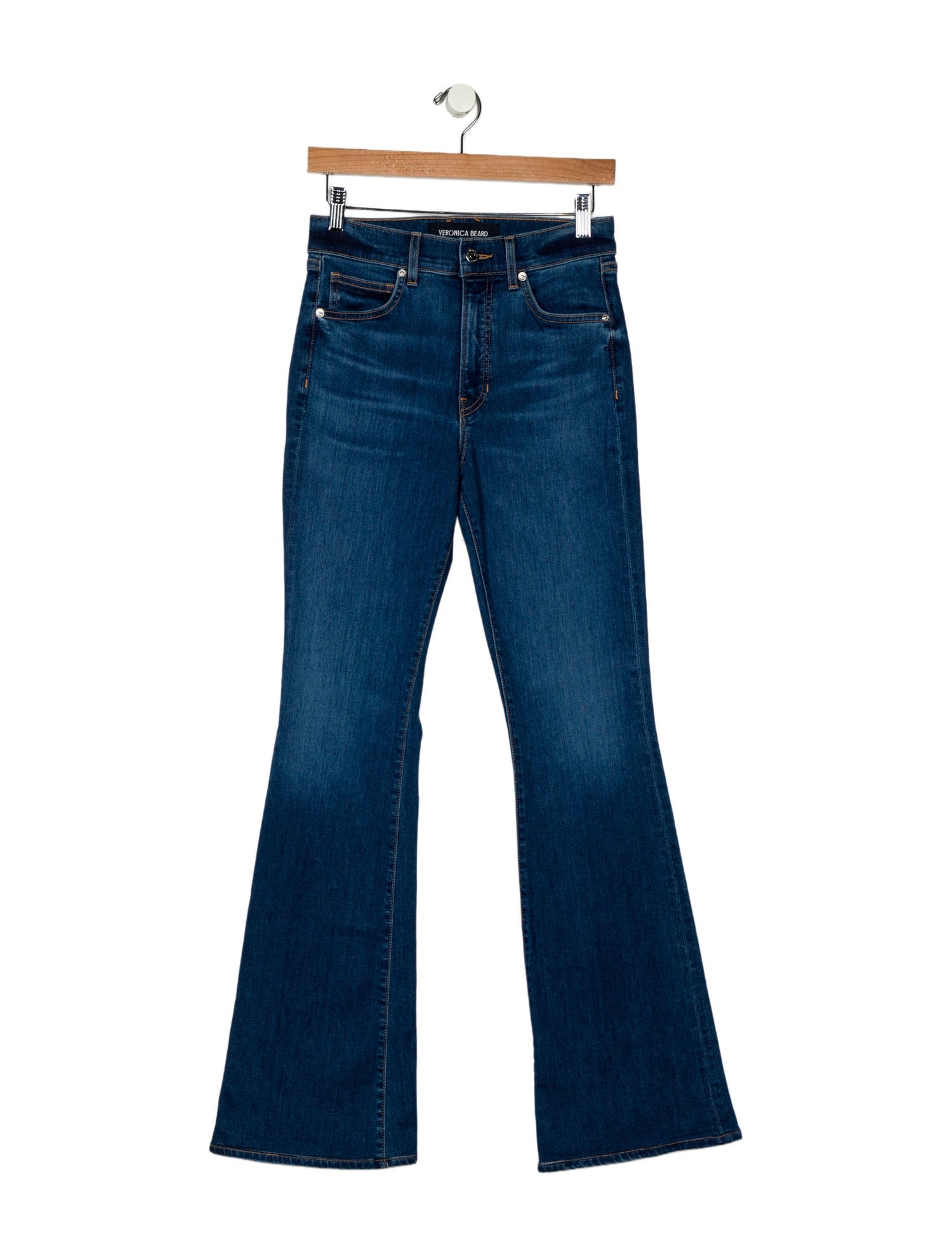 Veronica Beard Mid-Rise Wide Leg Jeans