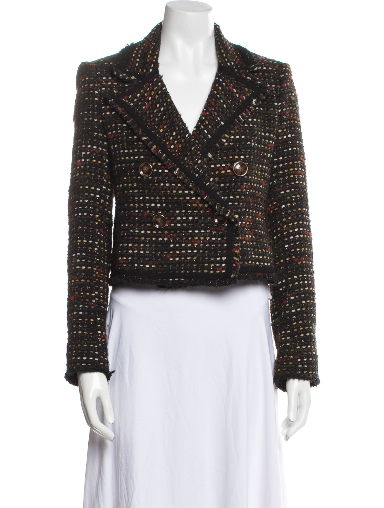 Veronica Beard Tweed Pattern Evening Jacket