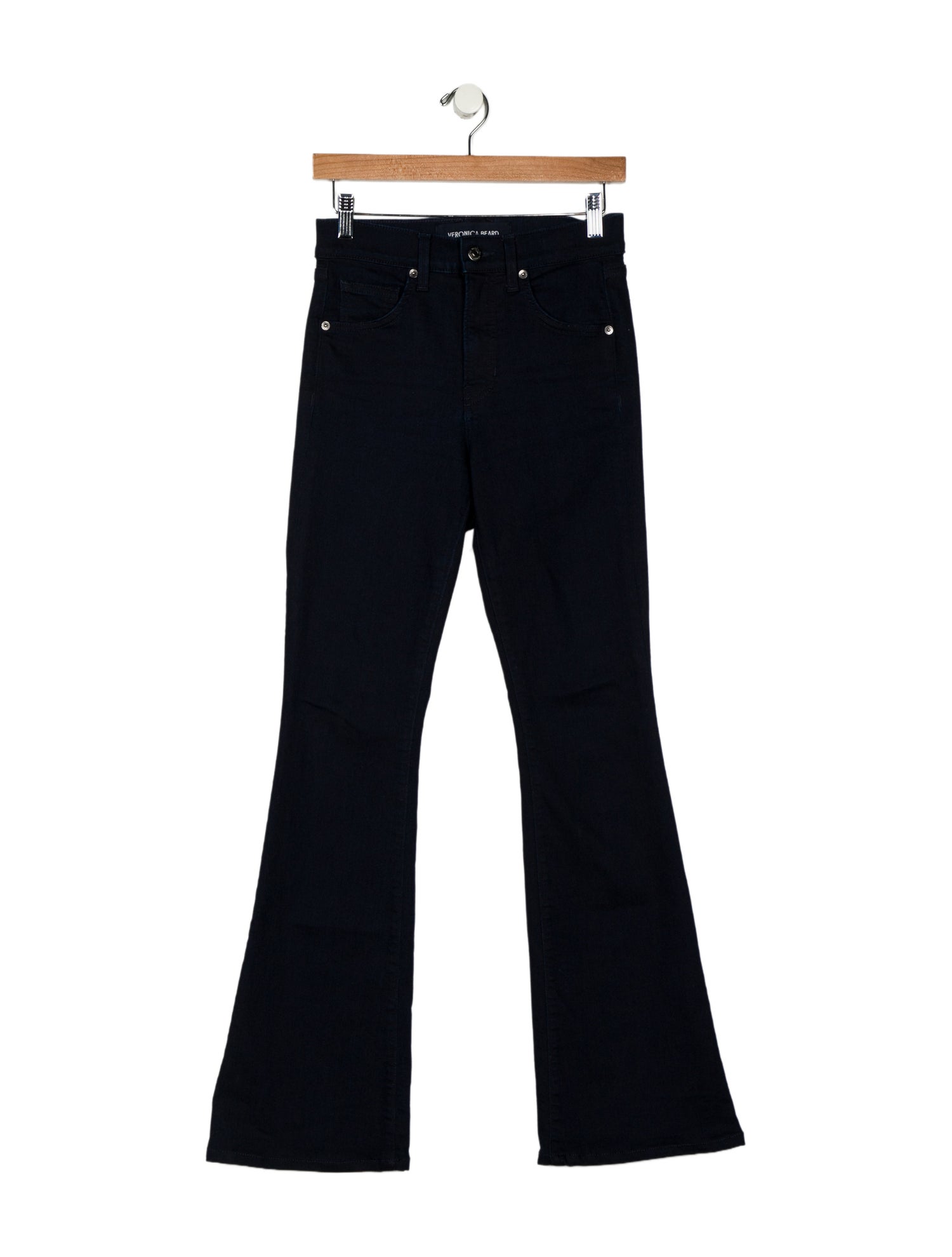 Veronica Beard Mid-Rise Wide Leg Jeans