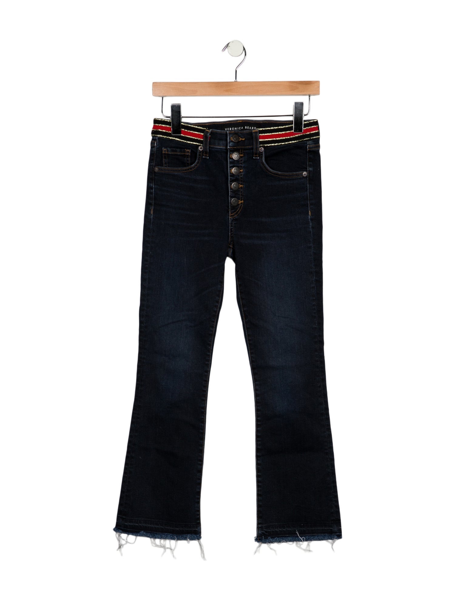 Veronica Beard Mid-Rise Straight Leg Jeans