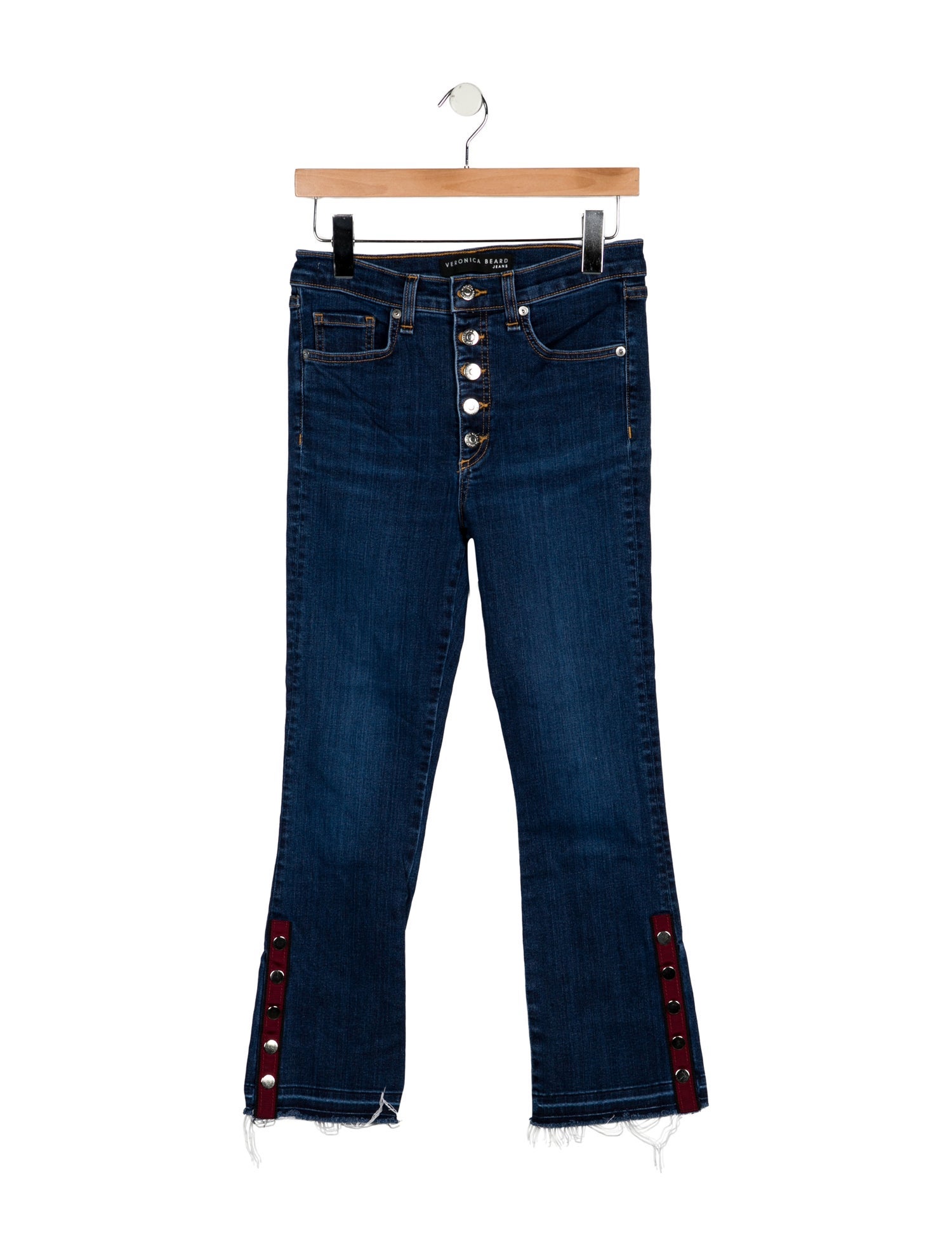 Veronica Beard Mid-Rise Straight Leg Jeans