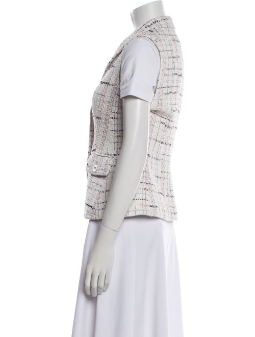 Veronica Beard Tweed Plaid Print Vest