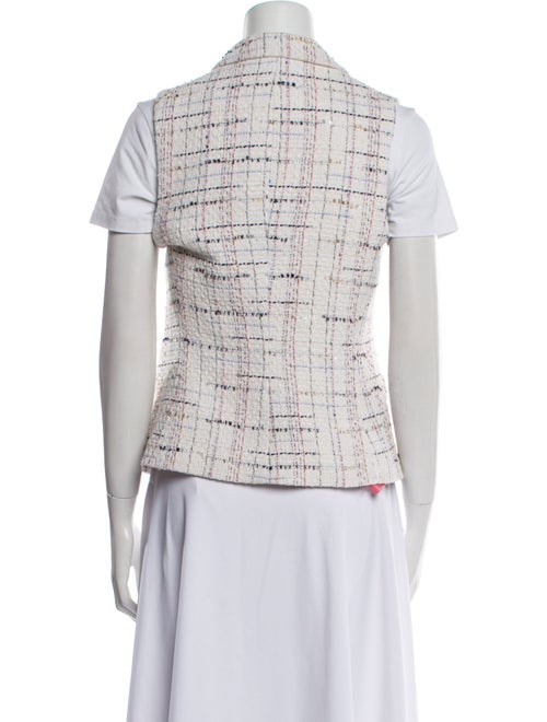 Veronica Beard Tweed Plaid Print Vest