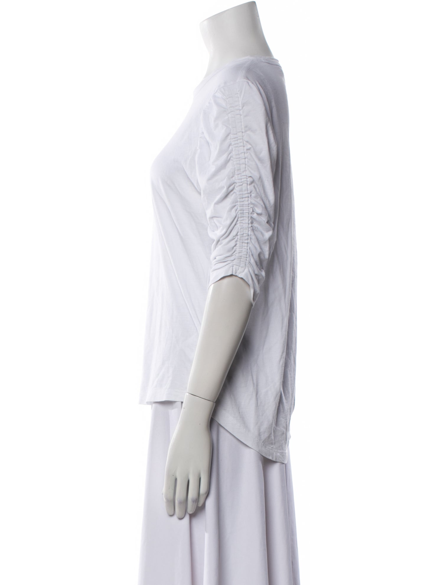 Veronica Beard Bateau Neckline Three-Quarter Sleeve T-Shirt