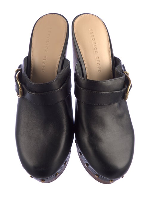 Veronica Beard Leather Studded Accents Mules