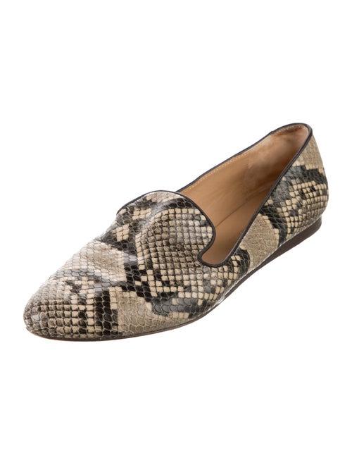 Veronica Beard Leather Animal Print Loafers