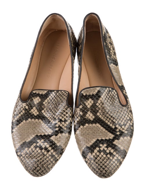 Veronica Beard Leather Animal Print Loafers