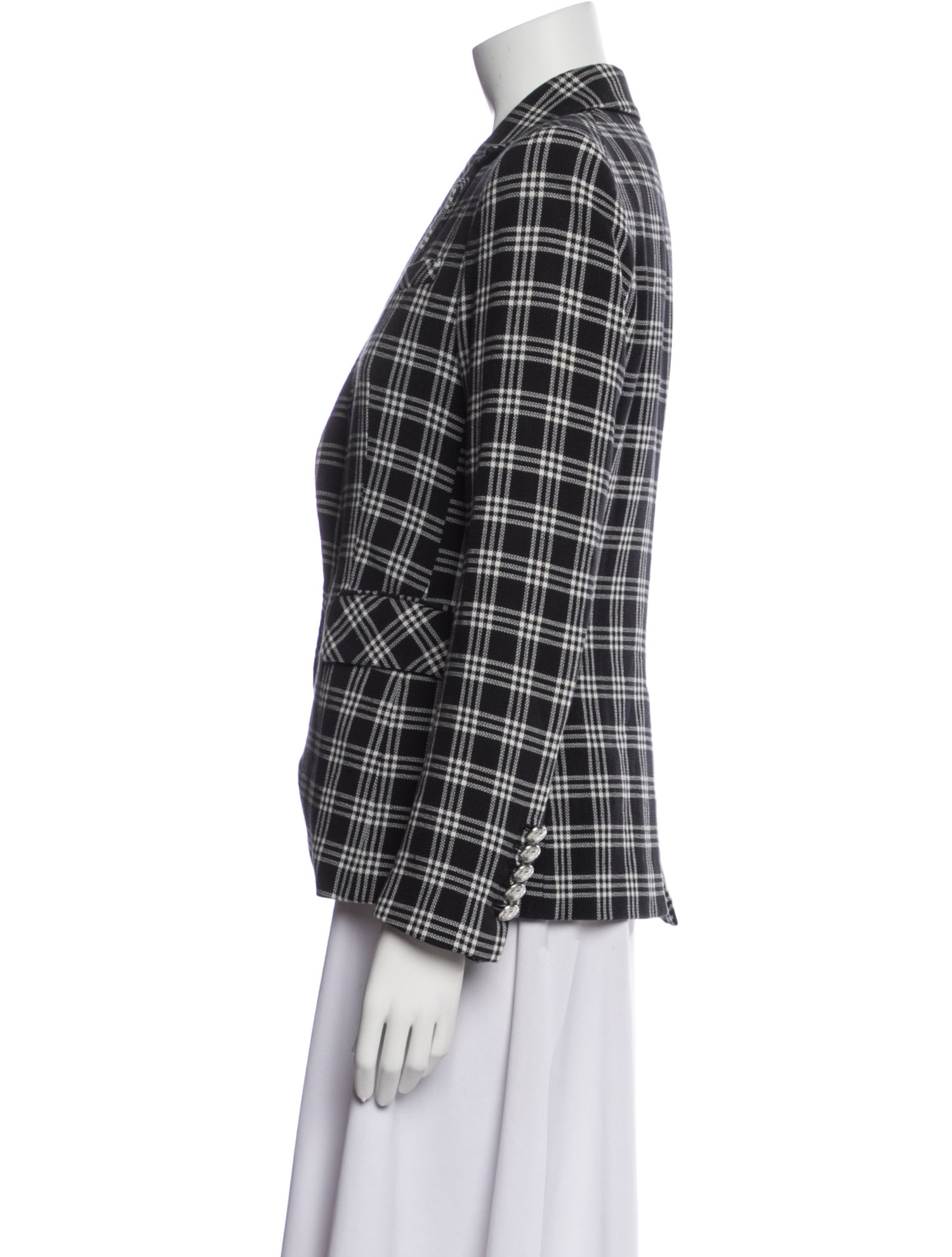Veronica Beard Plaid Print Blazer