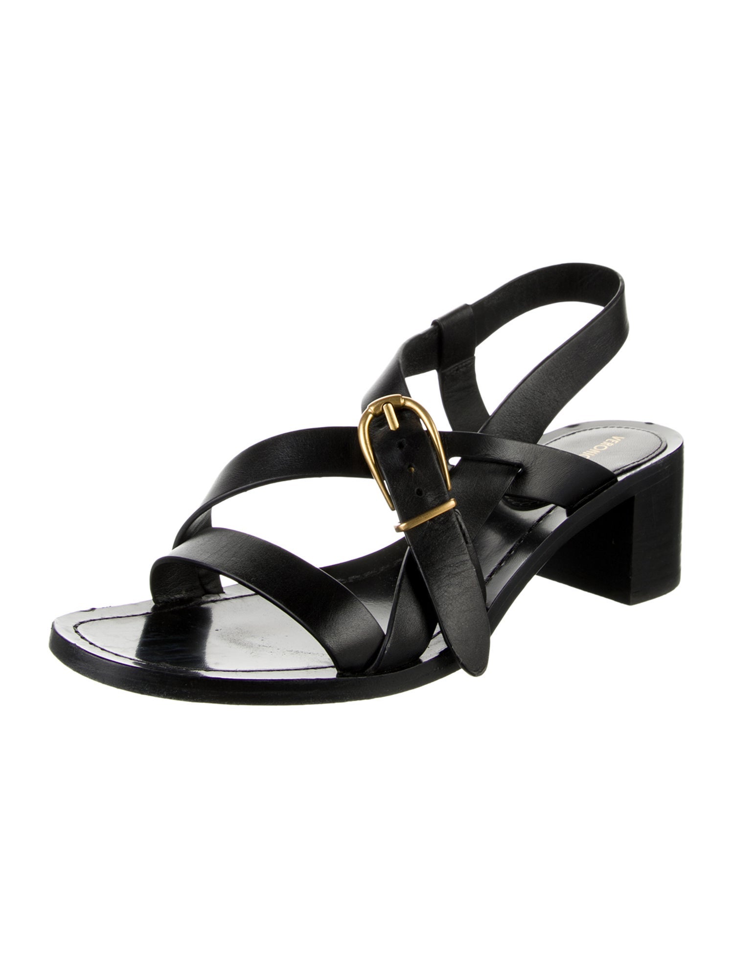 Veronica Beard Leather T-Strap Pumps