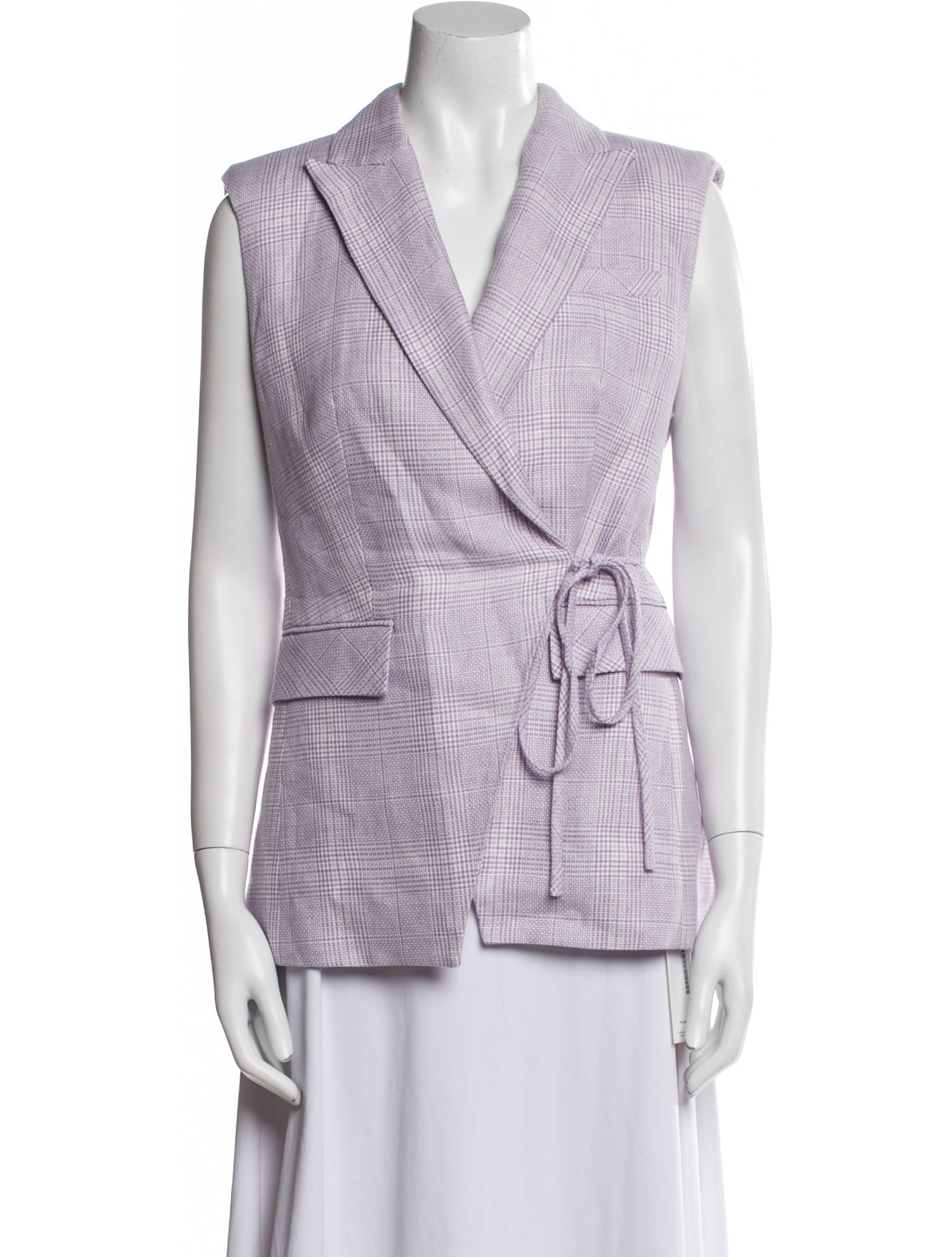Veronica Beard Linen Printed Vest