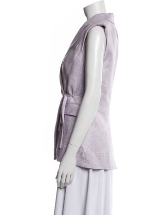 Veronica Beard Linen Printed Vest