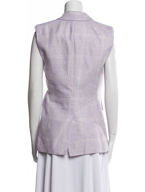 Veronica Beard Linen Printed Vest