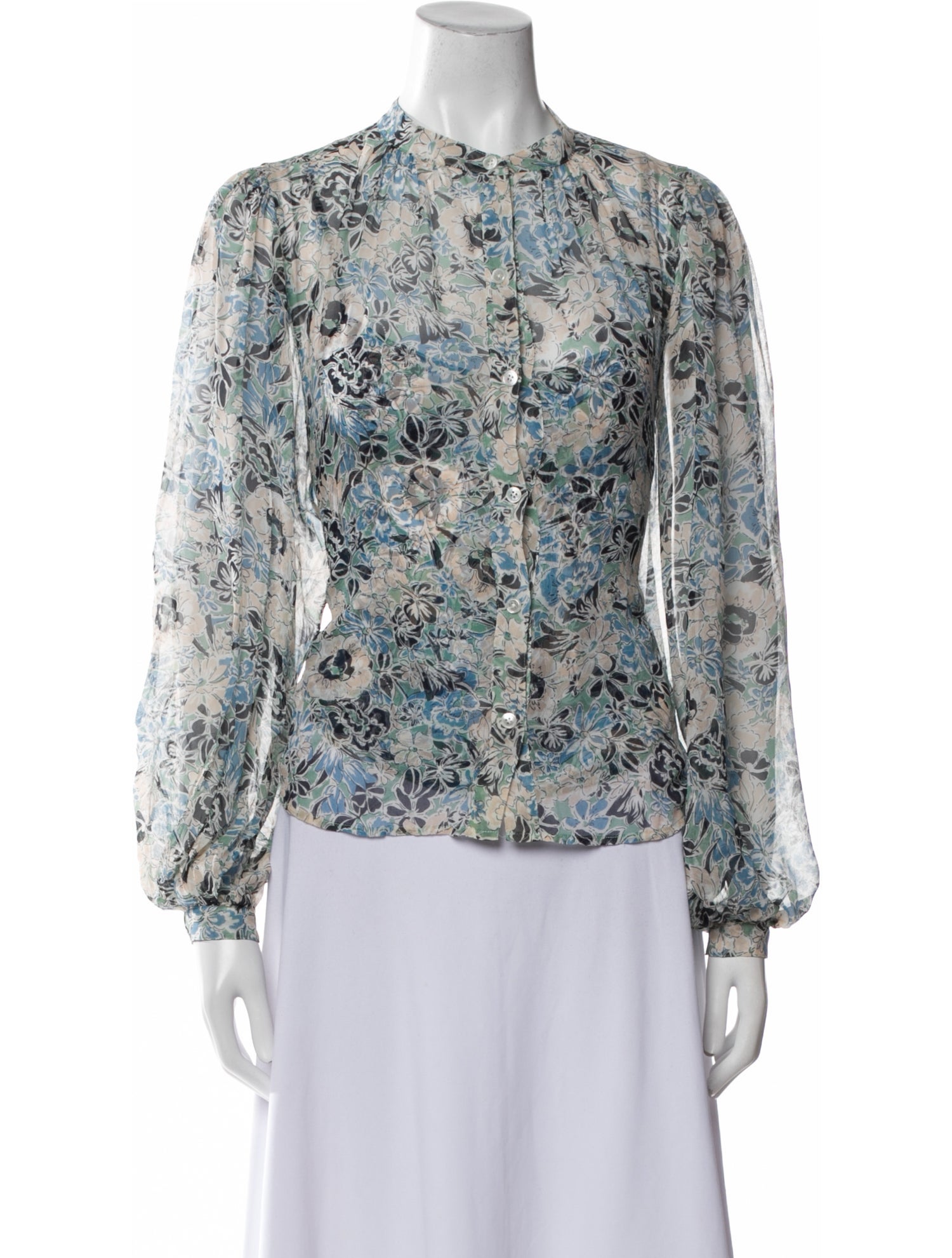 Veronica Beard Silk Floral Print Blouse