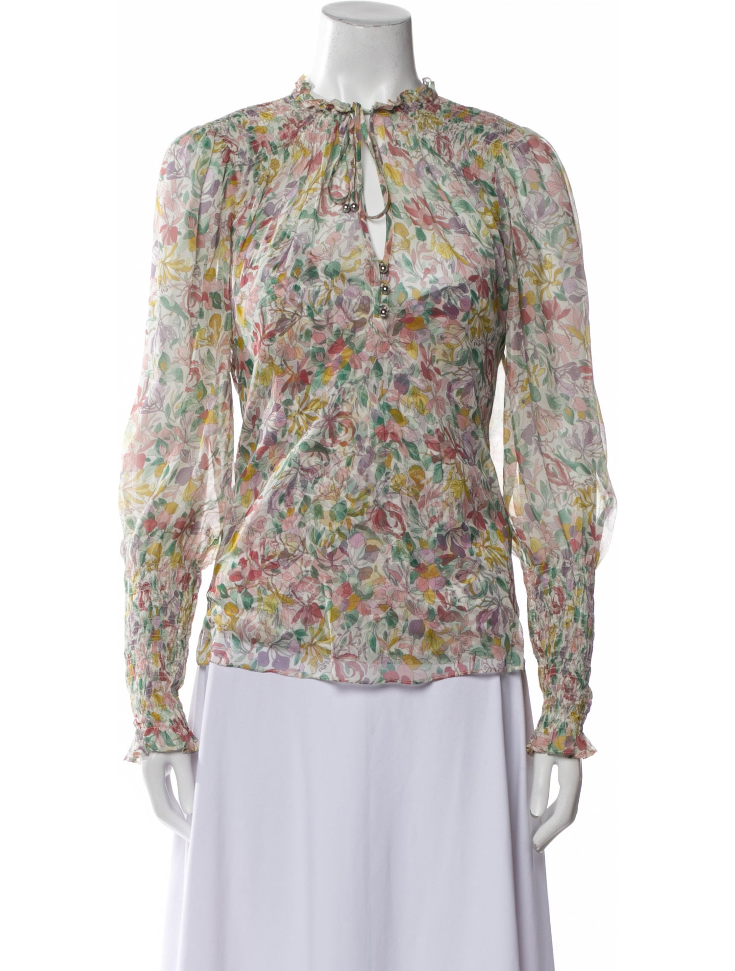 Veronica Beard Silk Floral Print Blouse