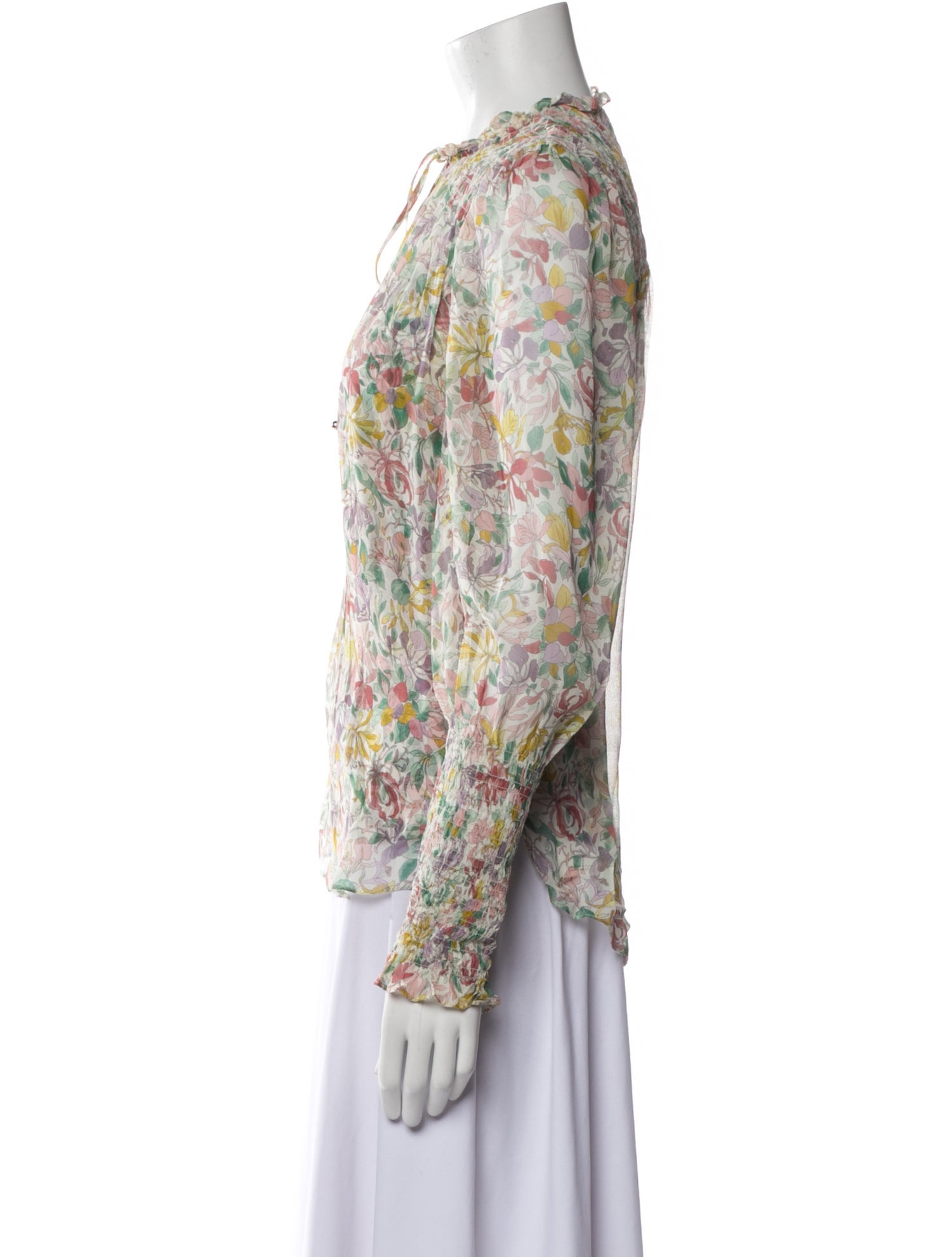 Veronica Beard Silk Floral Print Blouse