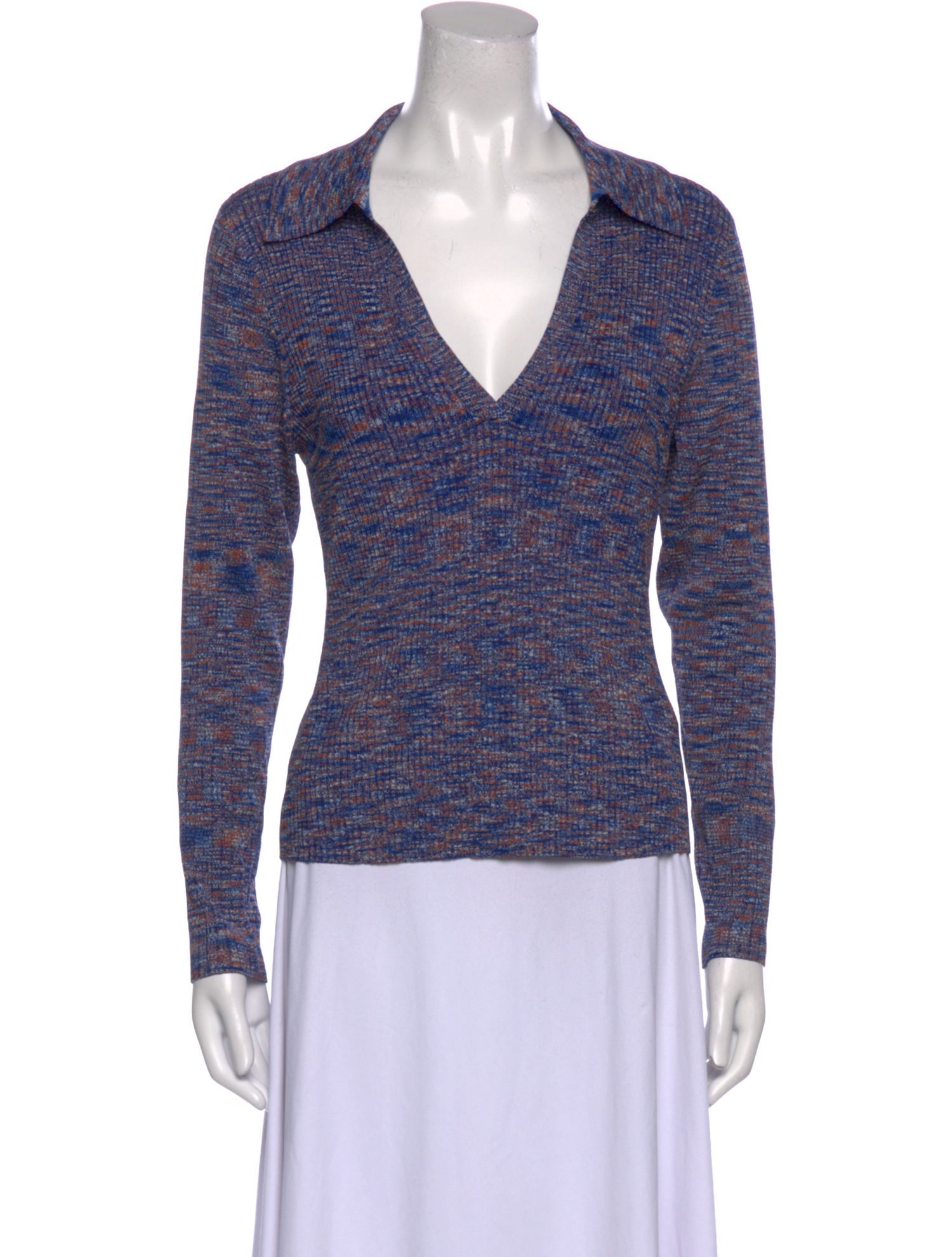 Veronica Beard Printed V-Neck Top