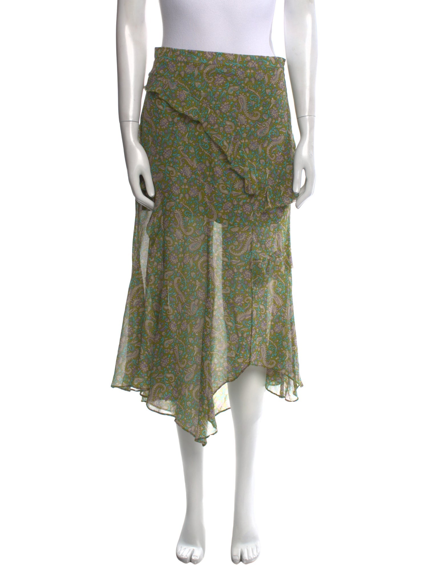 Veronica Beard Silk Midi Length Skirt