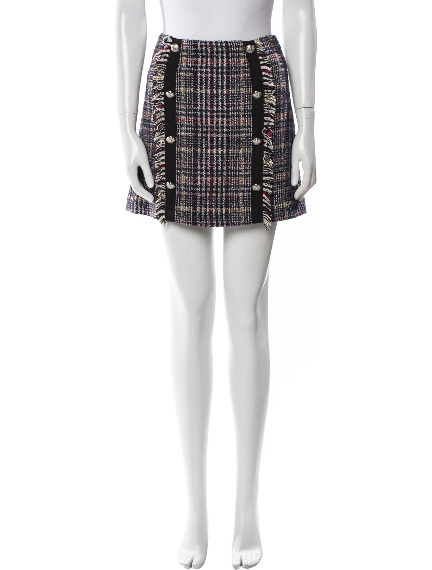 Veronica Beard Houndstooth Print Mini Skirt