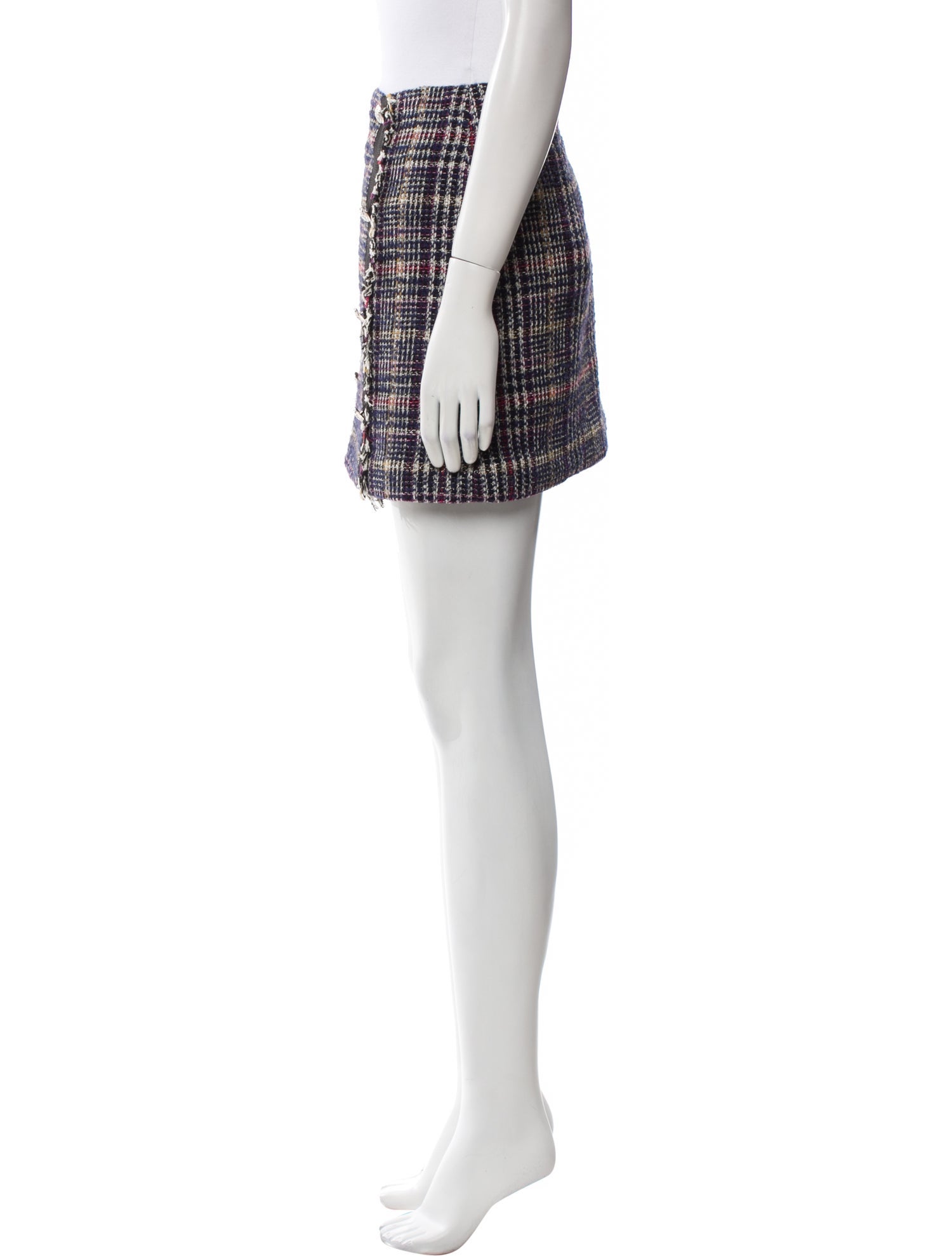 Veronica Beard Houndstooth Print Mini Skirt
