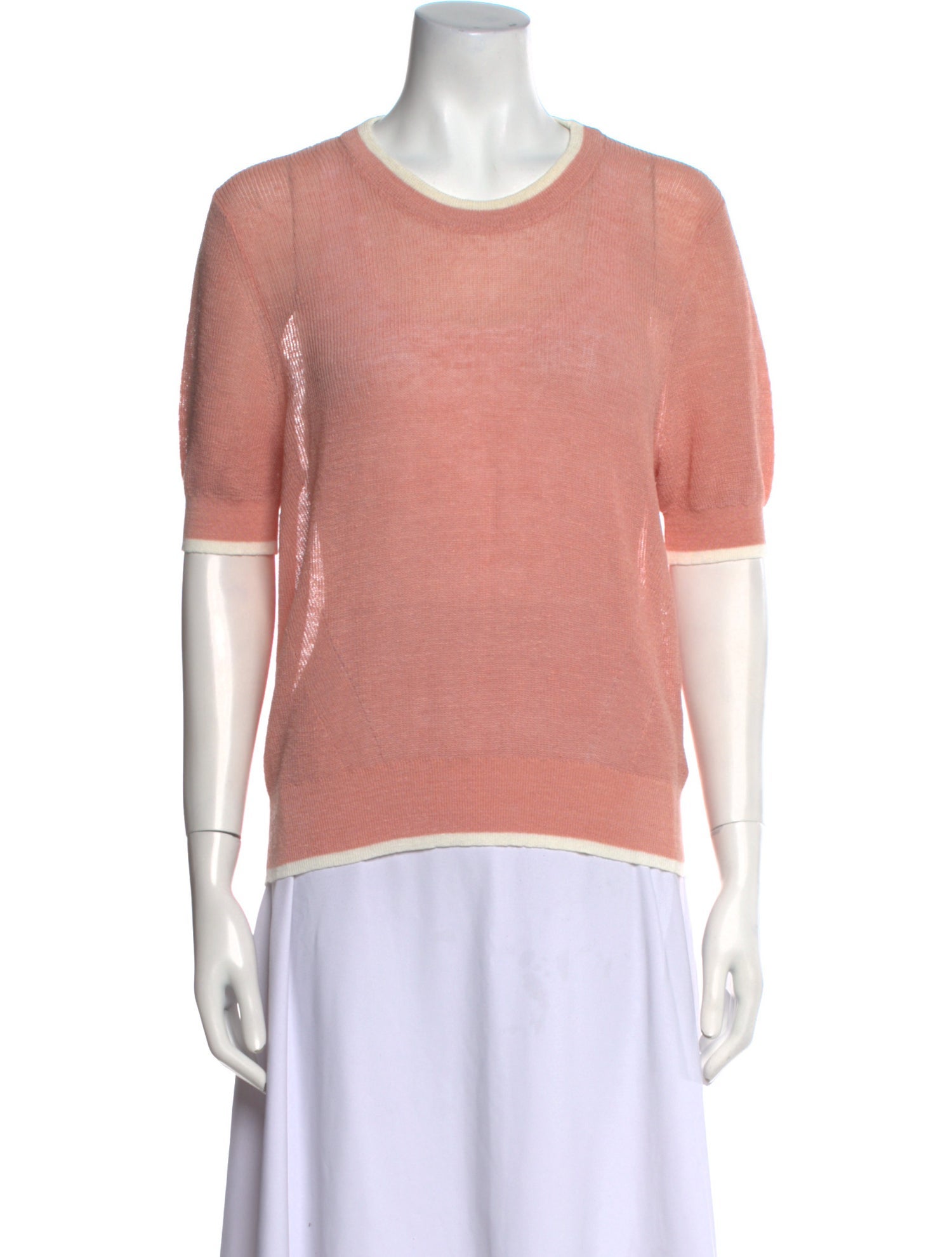 Veronica Beard Linen Crew Neck T-Shirt