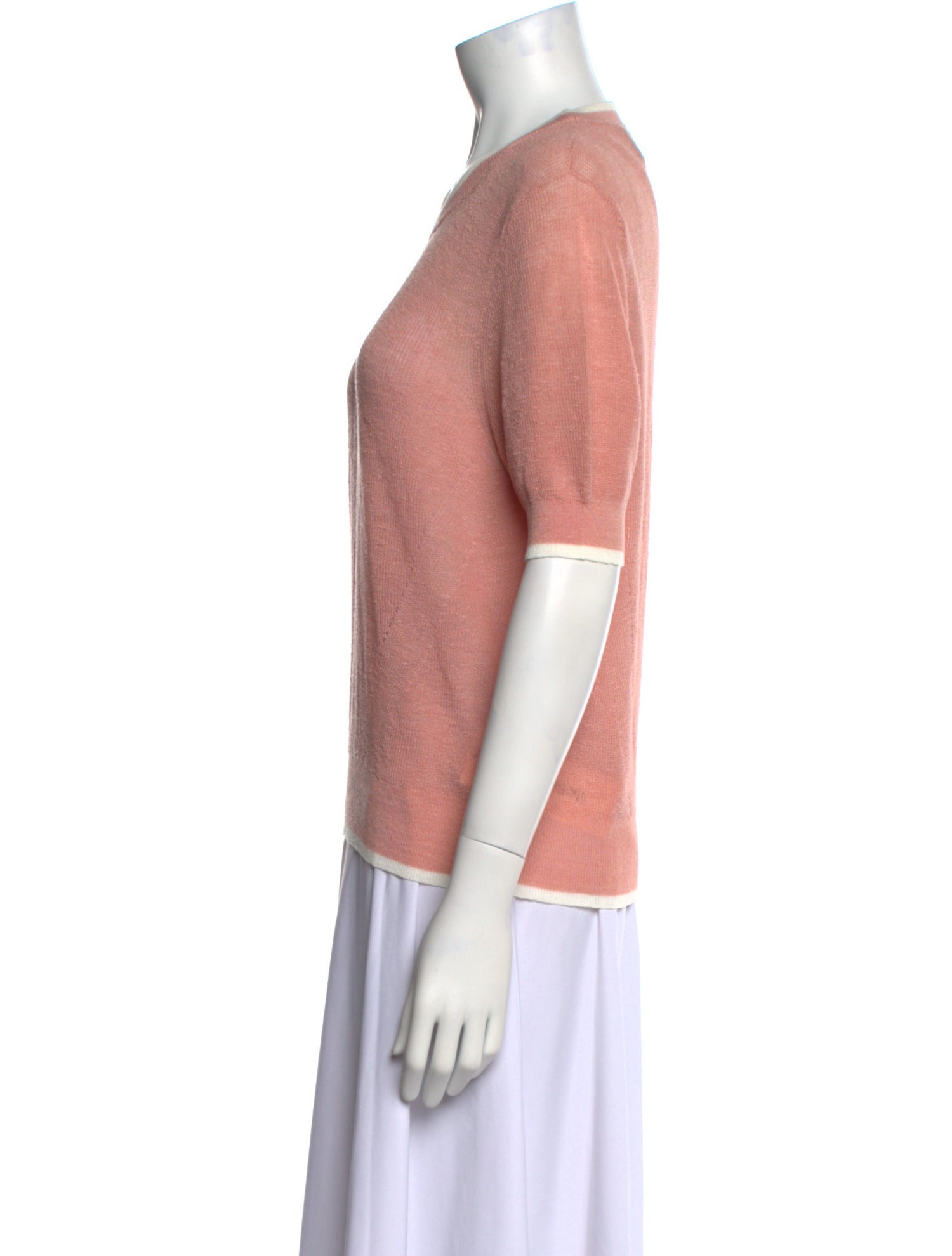 Veronica Beard Linen Crew Neck T-Shirt