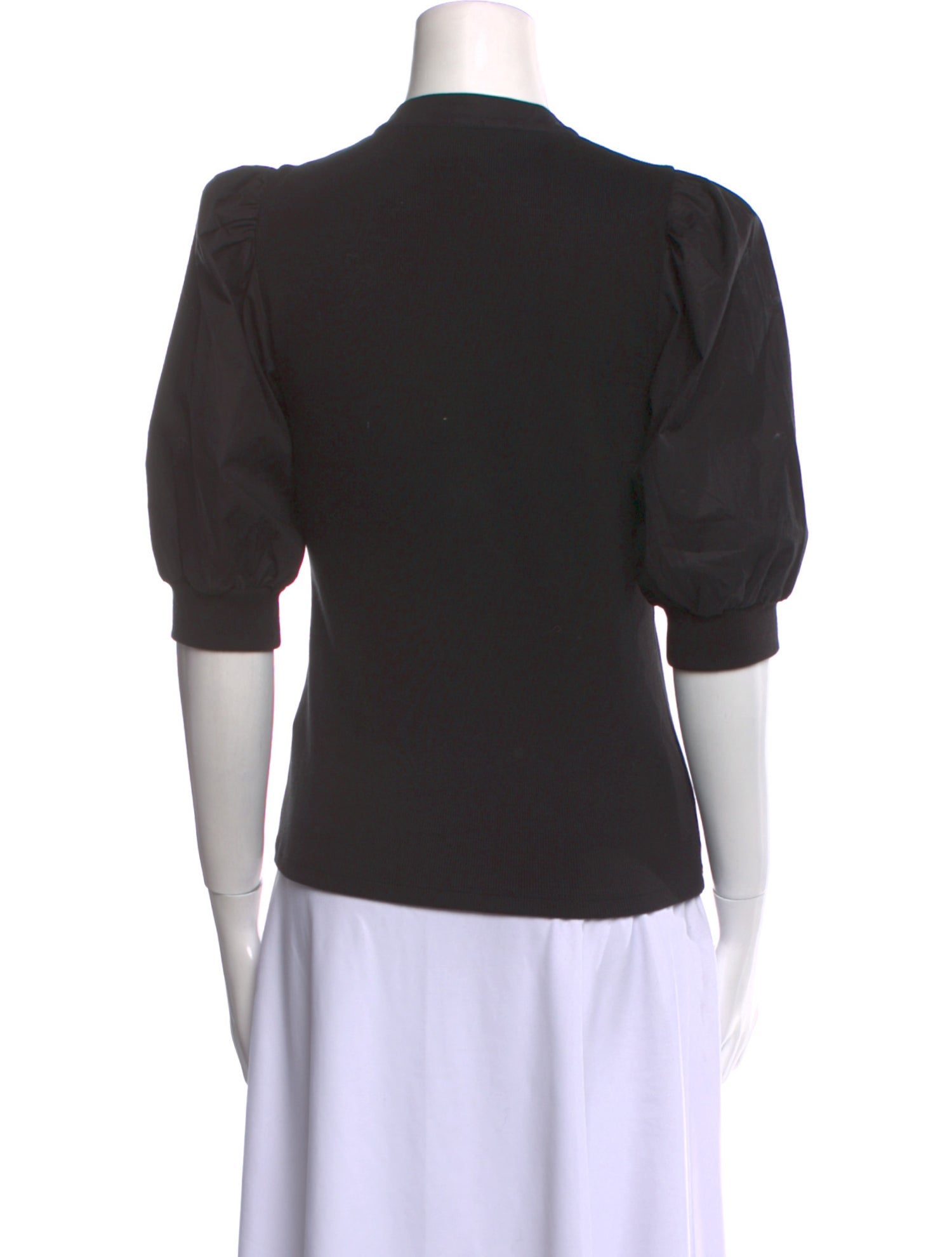 Veronica Beard V-Neck Three-Quarter Sleeve Polo