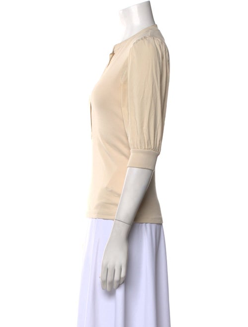 Veronica Beard V-Neck Three-Quarter Sleeve Top