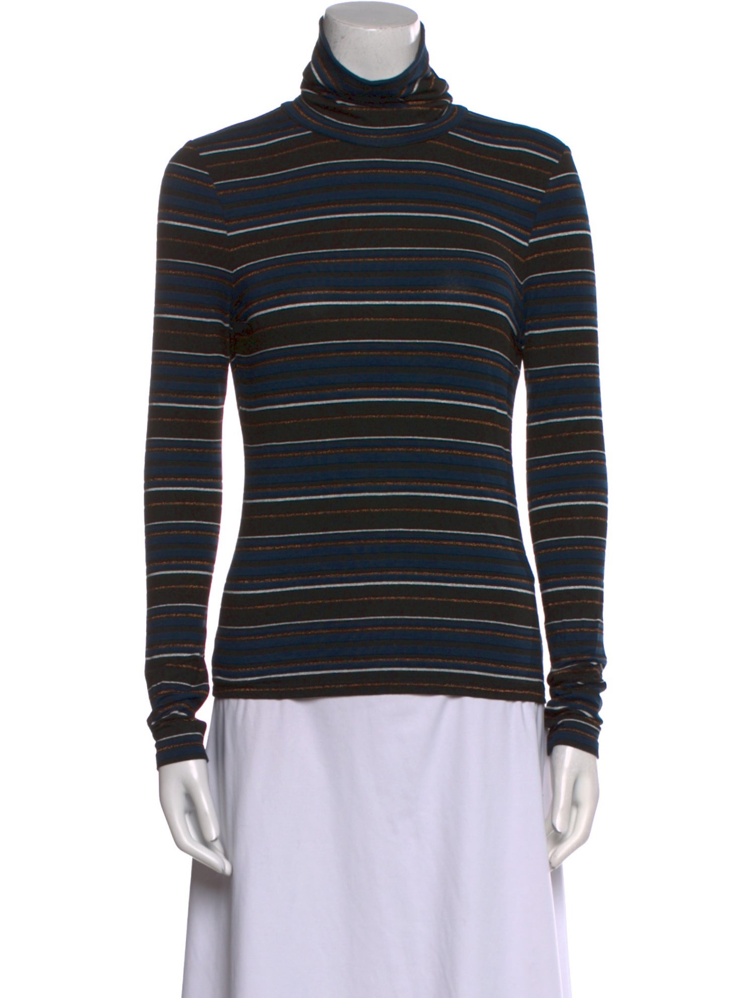 Veronica Beard Striped Turtleneck Top w/ Tags