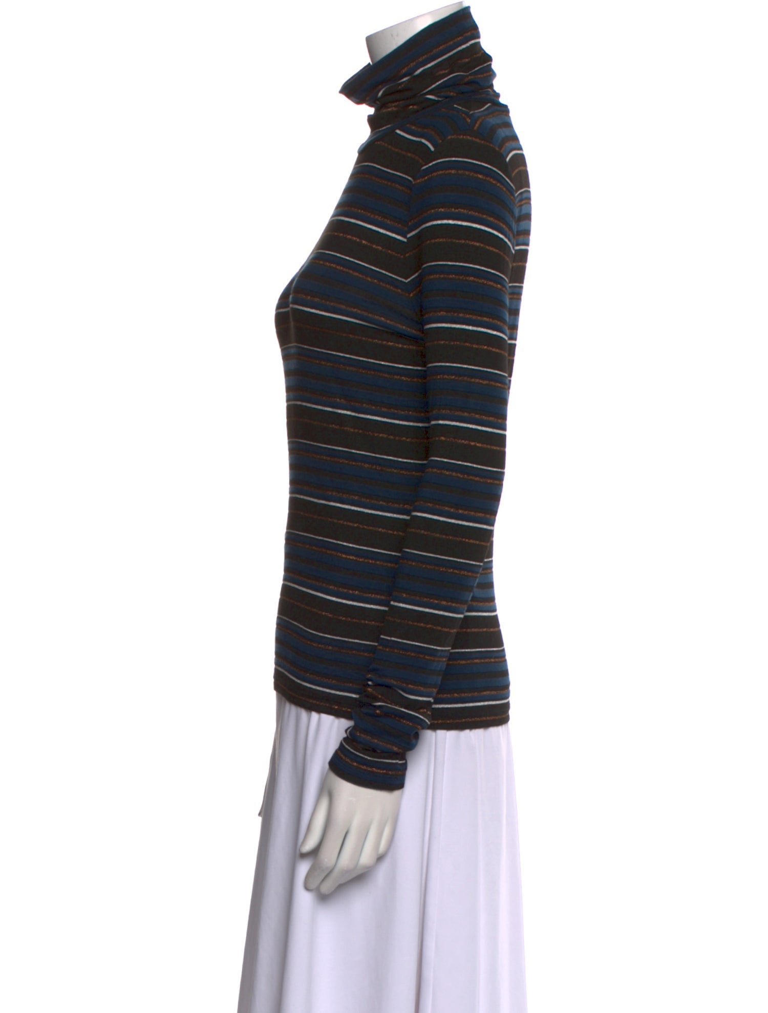 Veronica Beard Striped Turtleneck Top w/ Tags