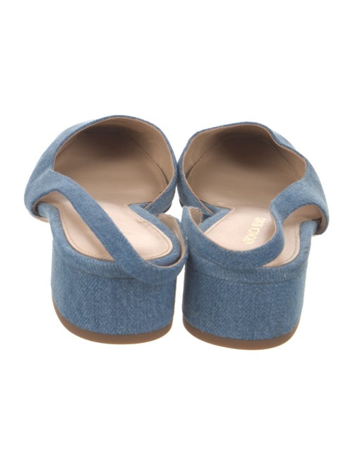 Veronica Beard Denim Colorblock Pattern Mules