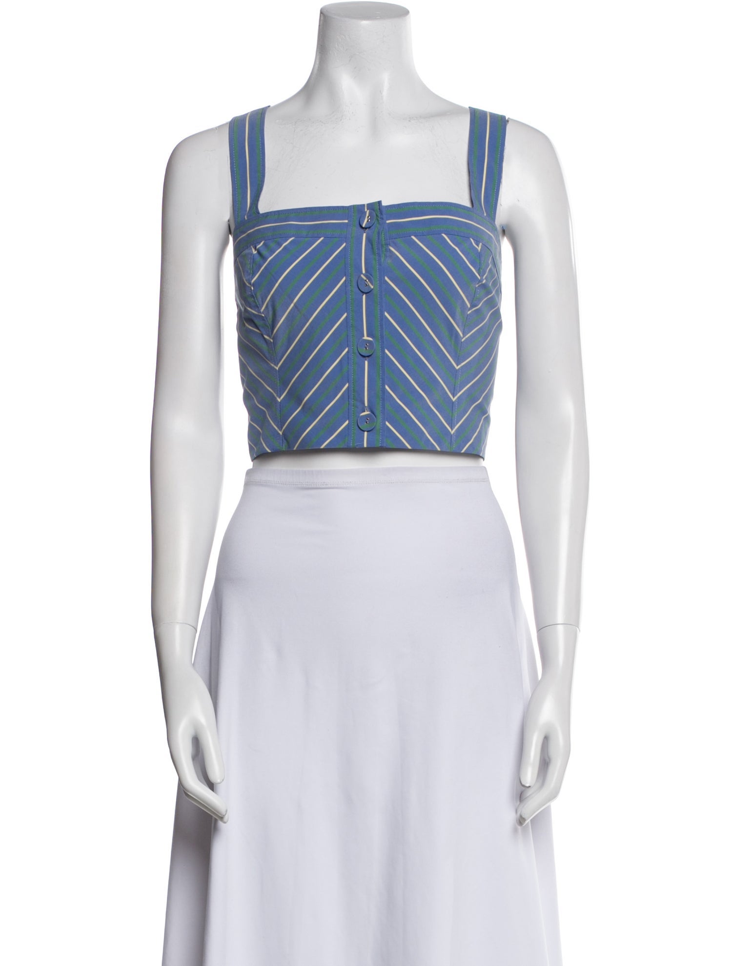 Veronica Beard Milton Top Striped Crop Top w/ Tags