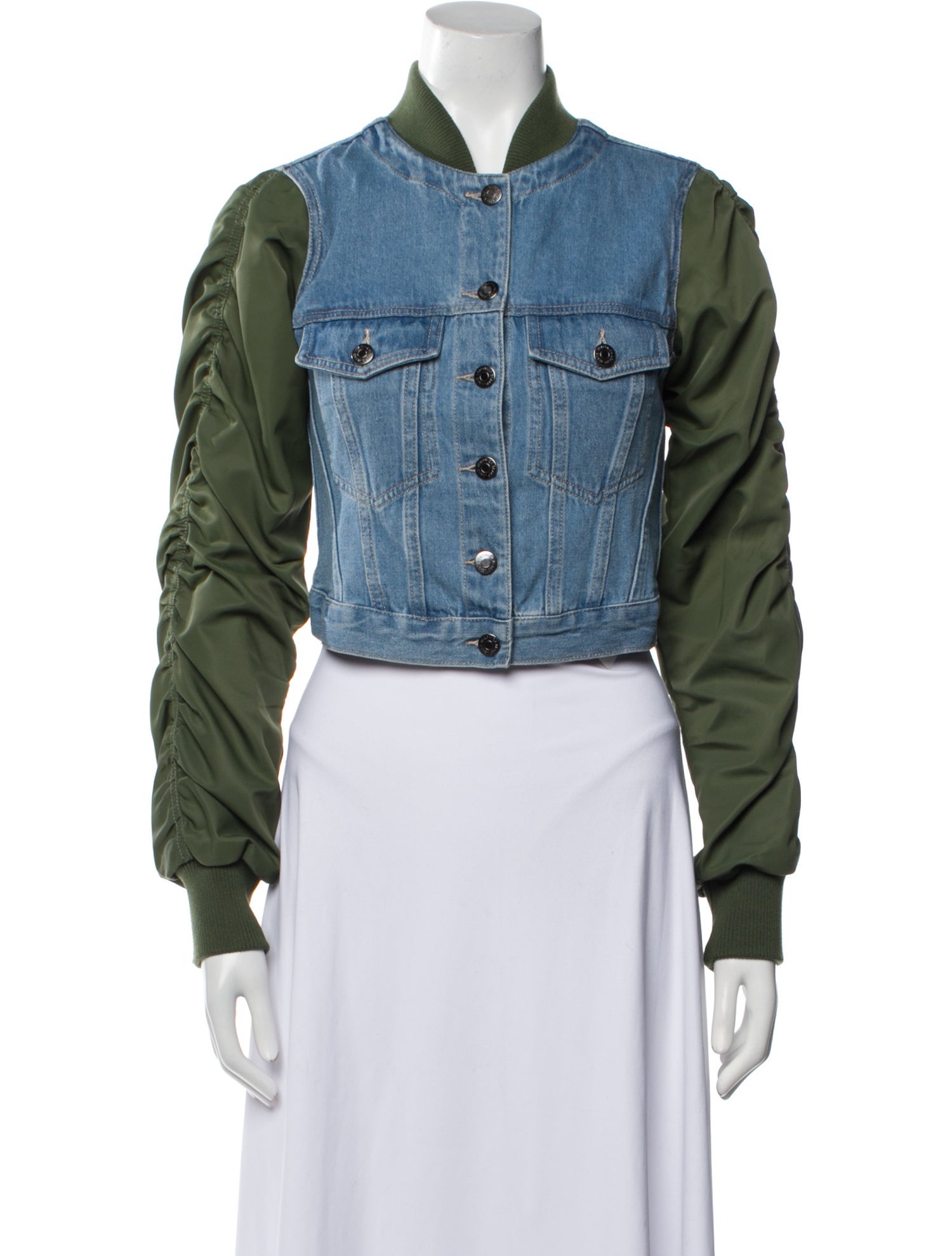 Veronica Beard Floral Print Denim Jacket