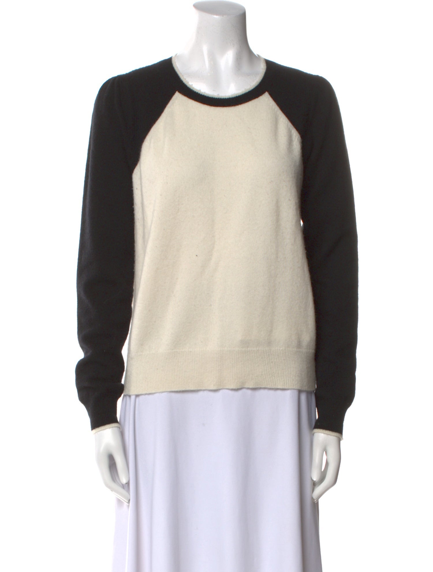 Veronica Beard Cashmere Colorblock Pattern Sweater