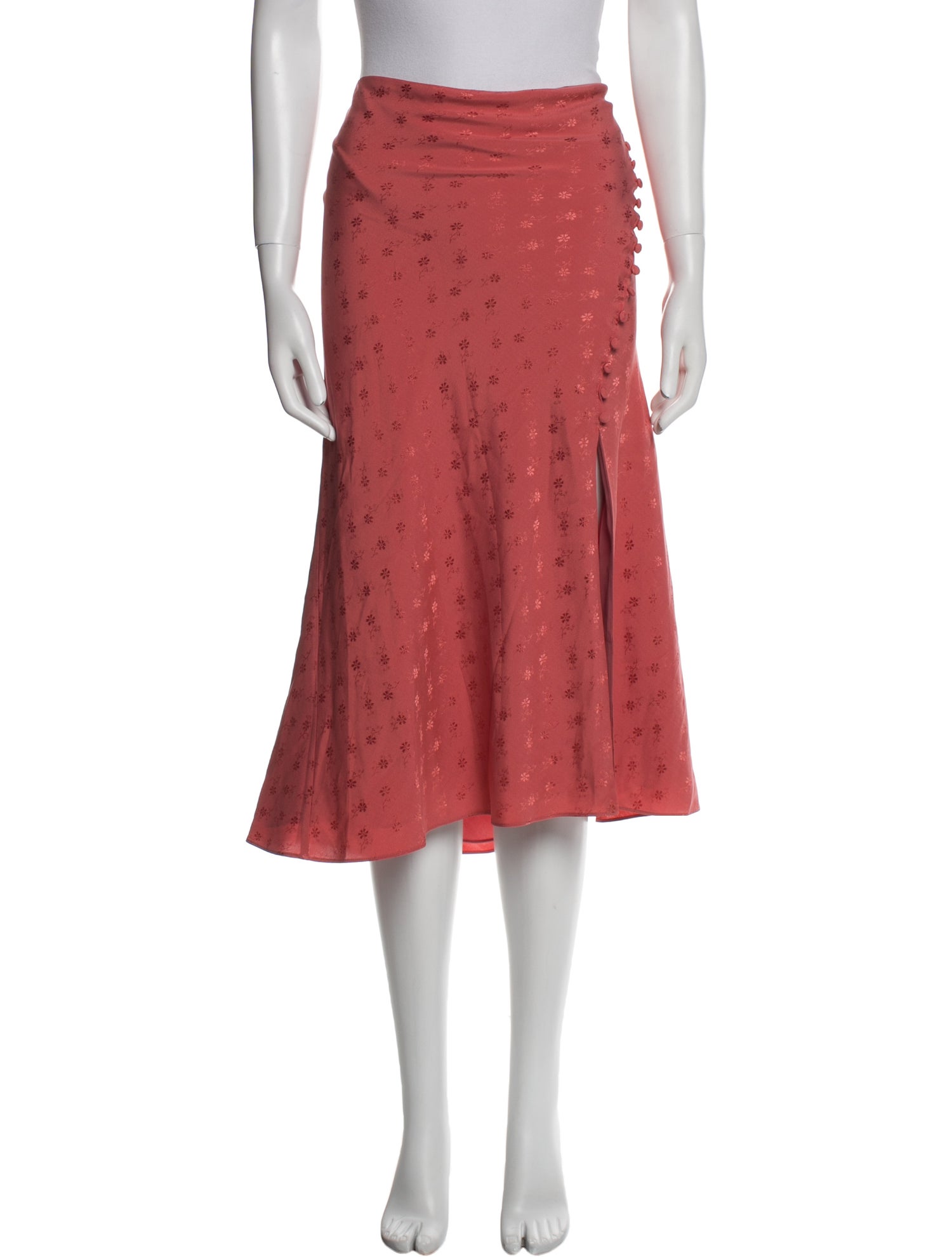 Veronica Beard Floral Print Midi Length Skirt