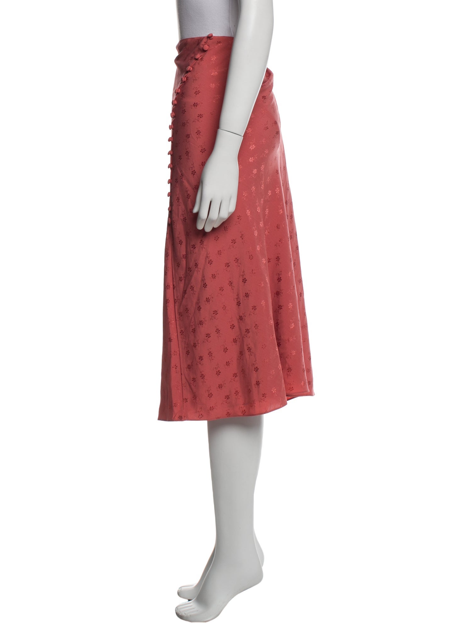 Veronica Beard Floral Print Midi Length Skirt