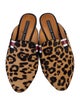Veronica Beard Ponyhair Animal Print Mules