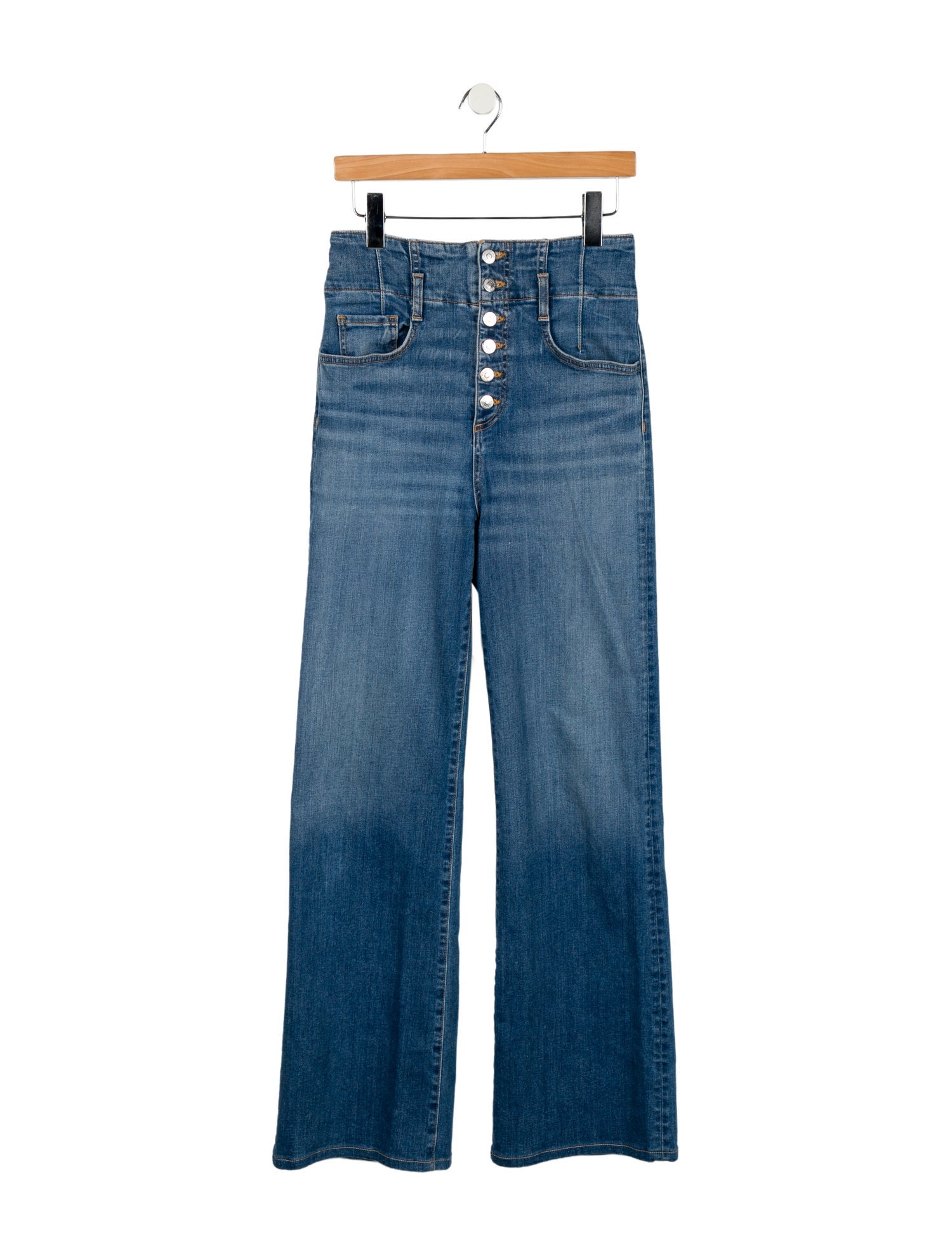 Veronica Beard High-Rise Wide Leg Jeans