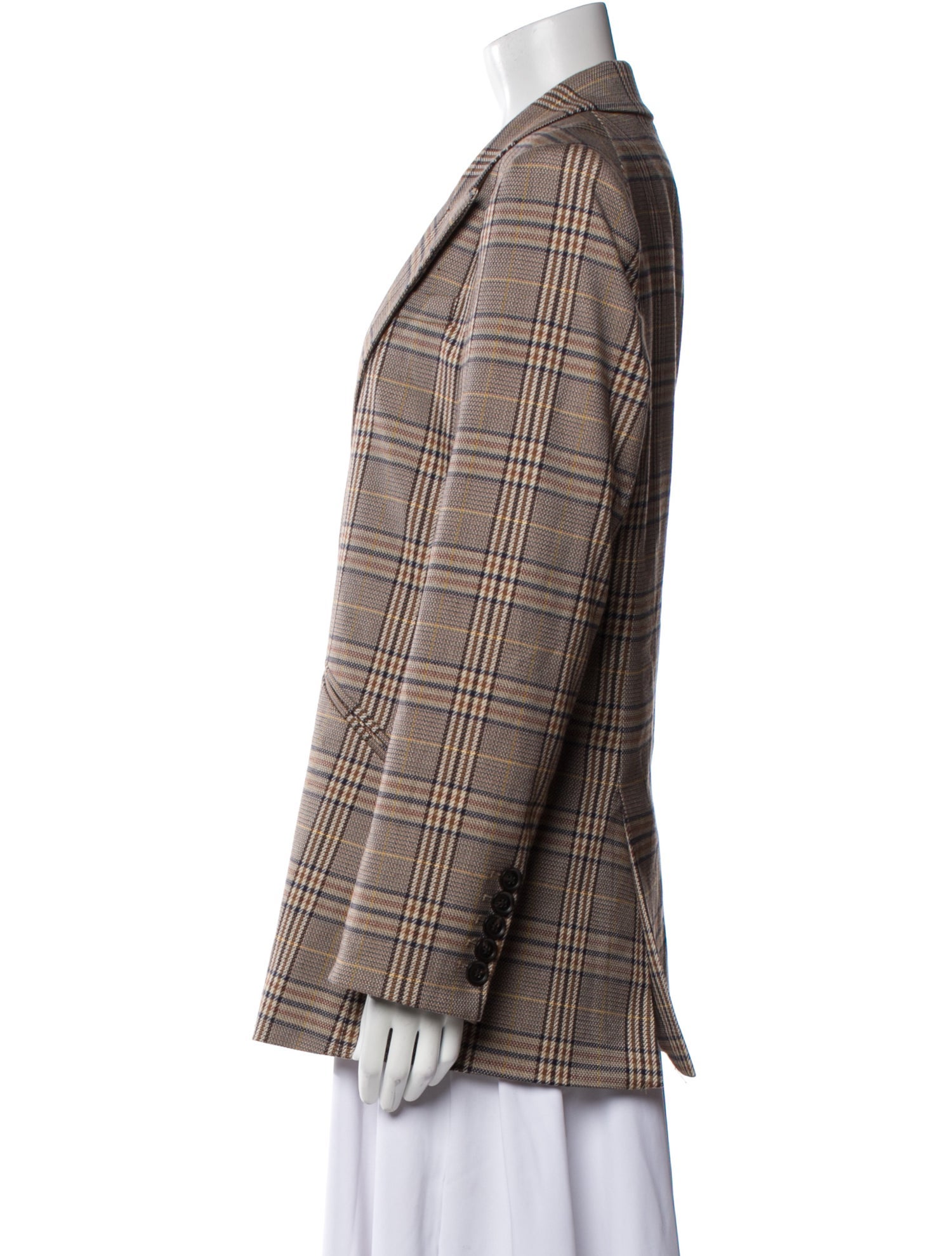 Veronica Beard Plaid Print Blazer