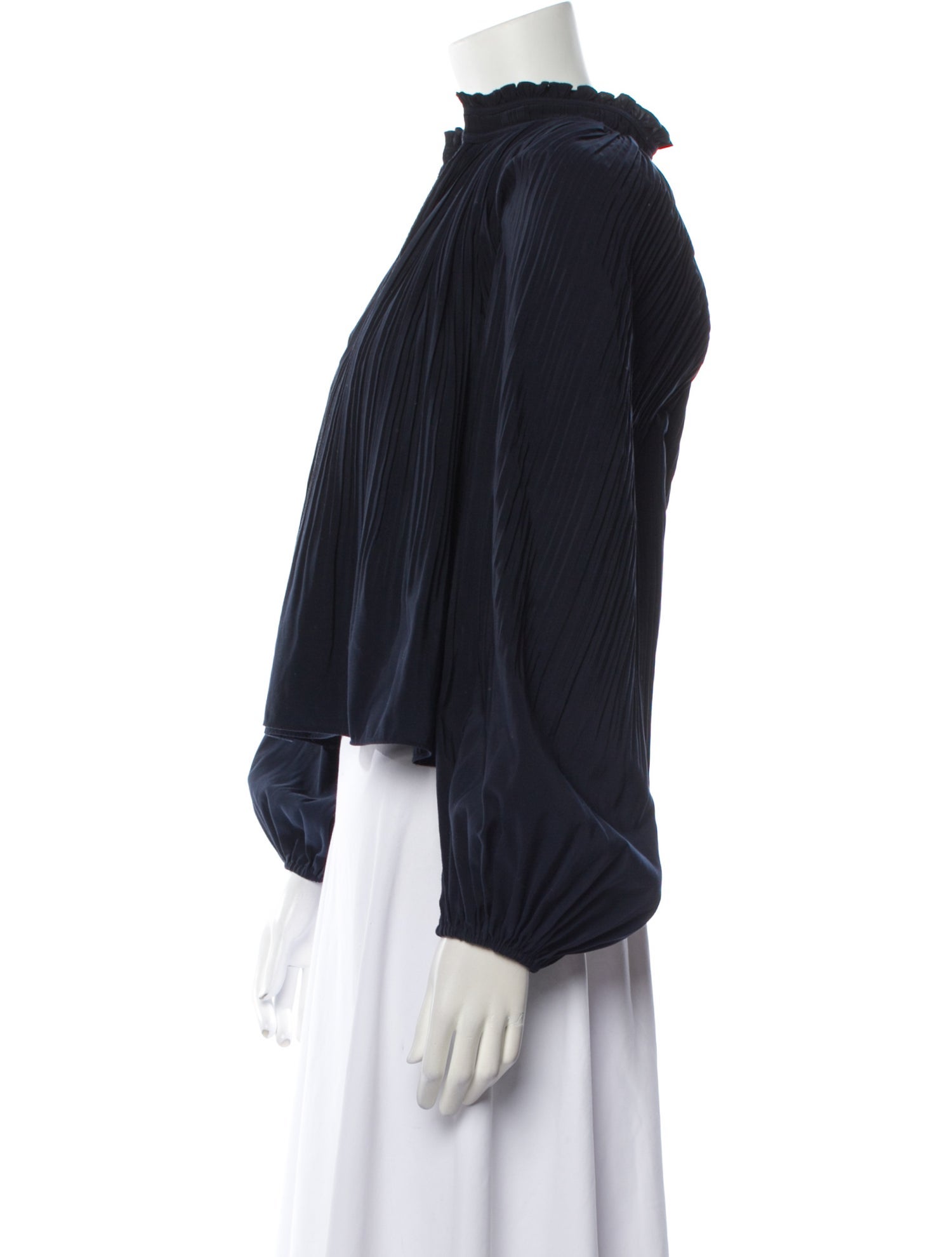 Veronica Beard V-Neck Long Sleeve Blouse