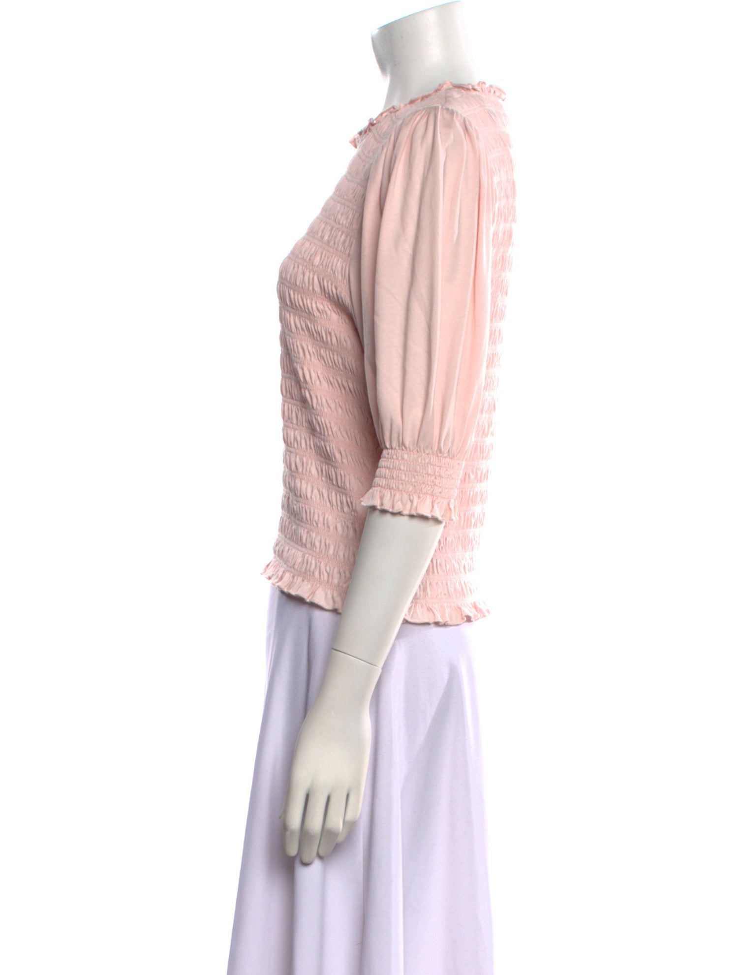 Veronica Beard Crew Neck Three-Quarter Sleeve Top