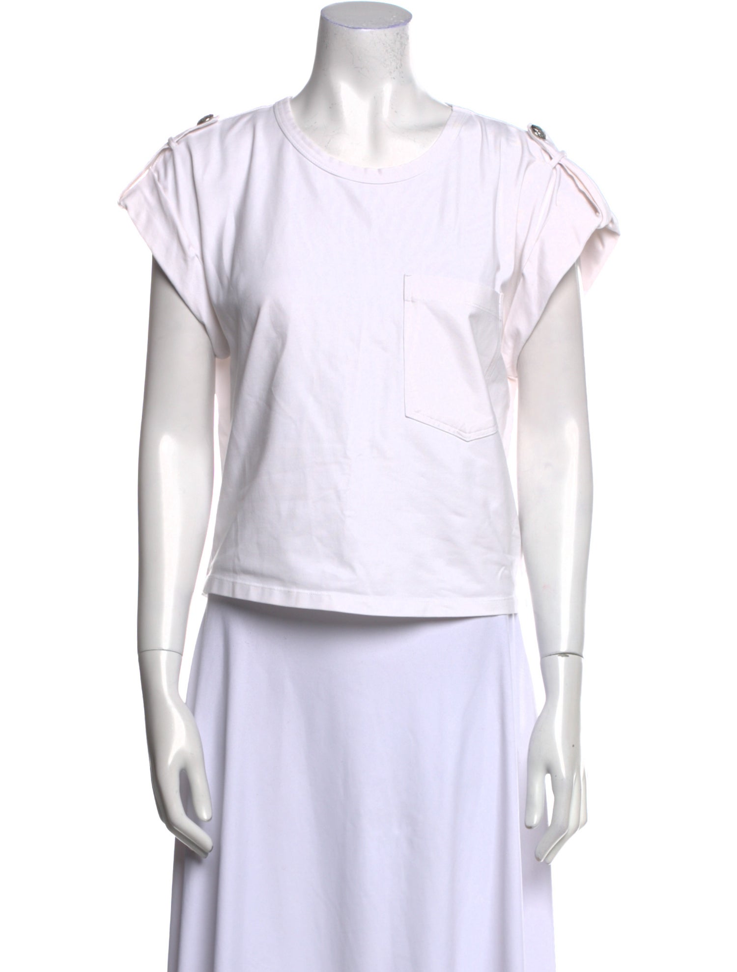 Veronica Beard Scoop Neck Short Sleeve T-Shirt