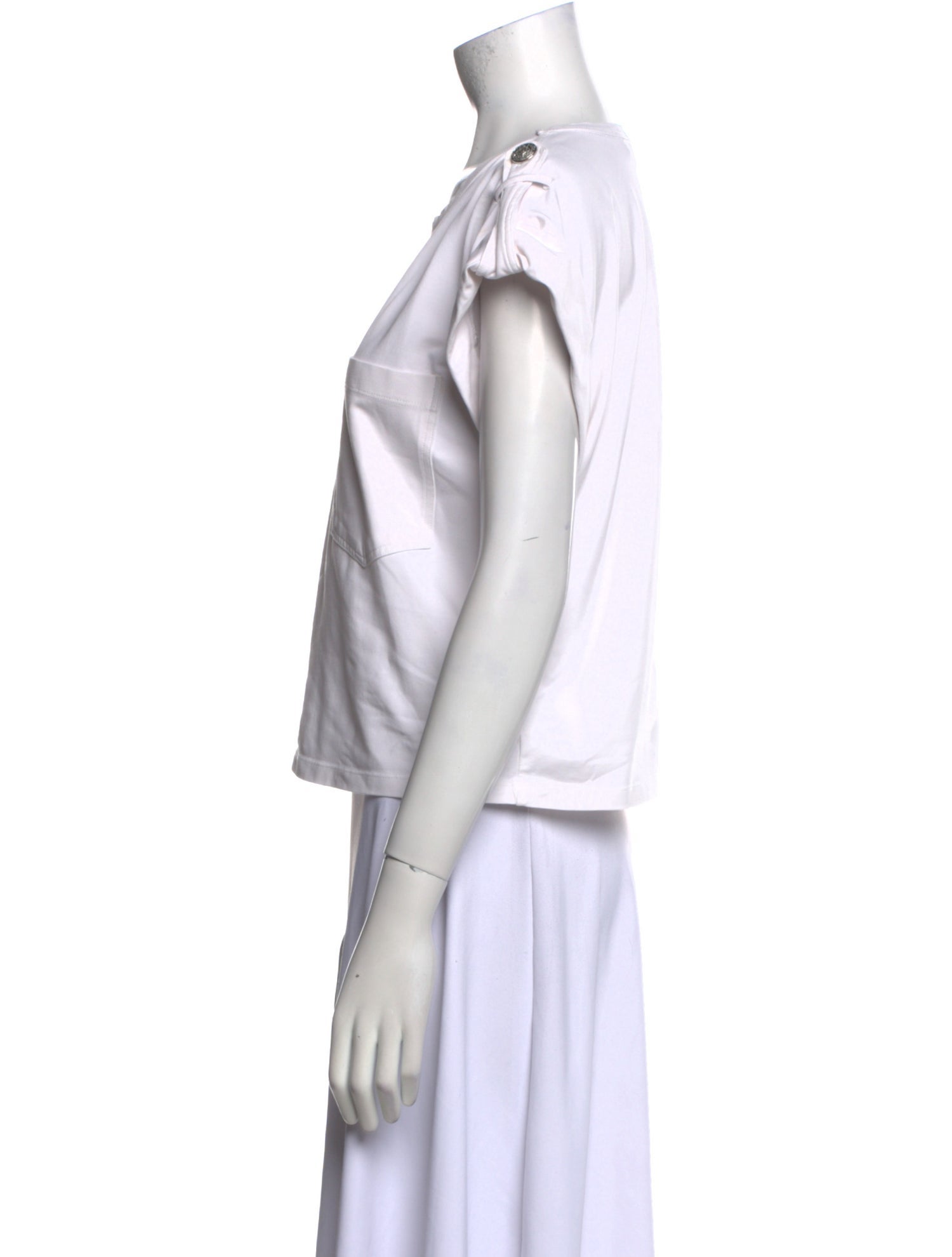 Veronica Beard Scoop Neck Short Sleeve T-Shirt