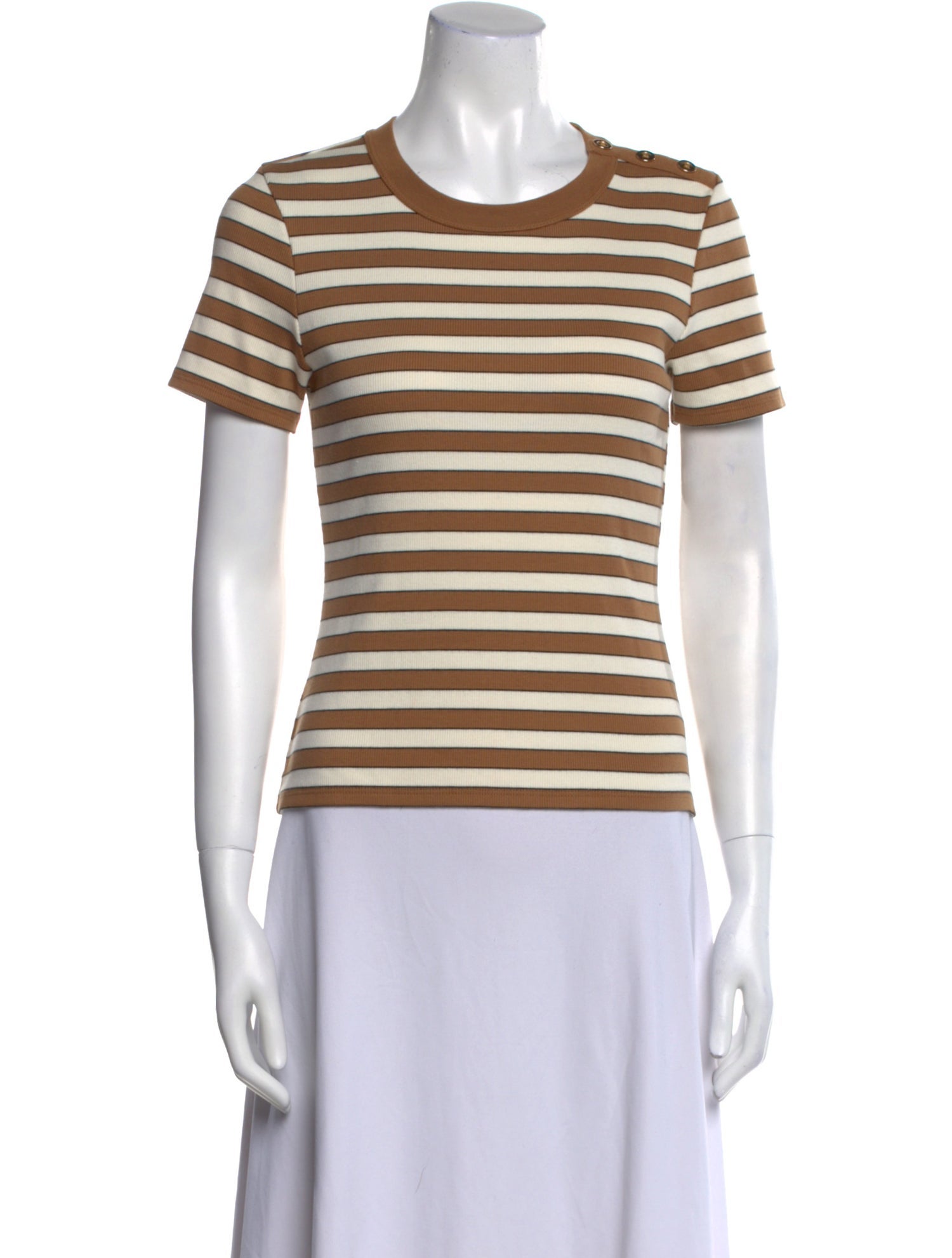 Veronica Beard Striped Crew Neck T-Shirt