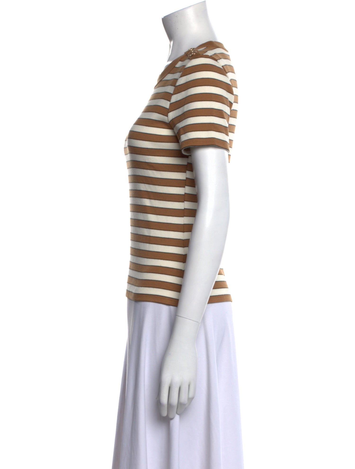 Veronica Beard Striped Crew Neck T-Shirt