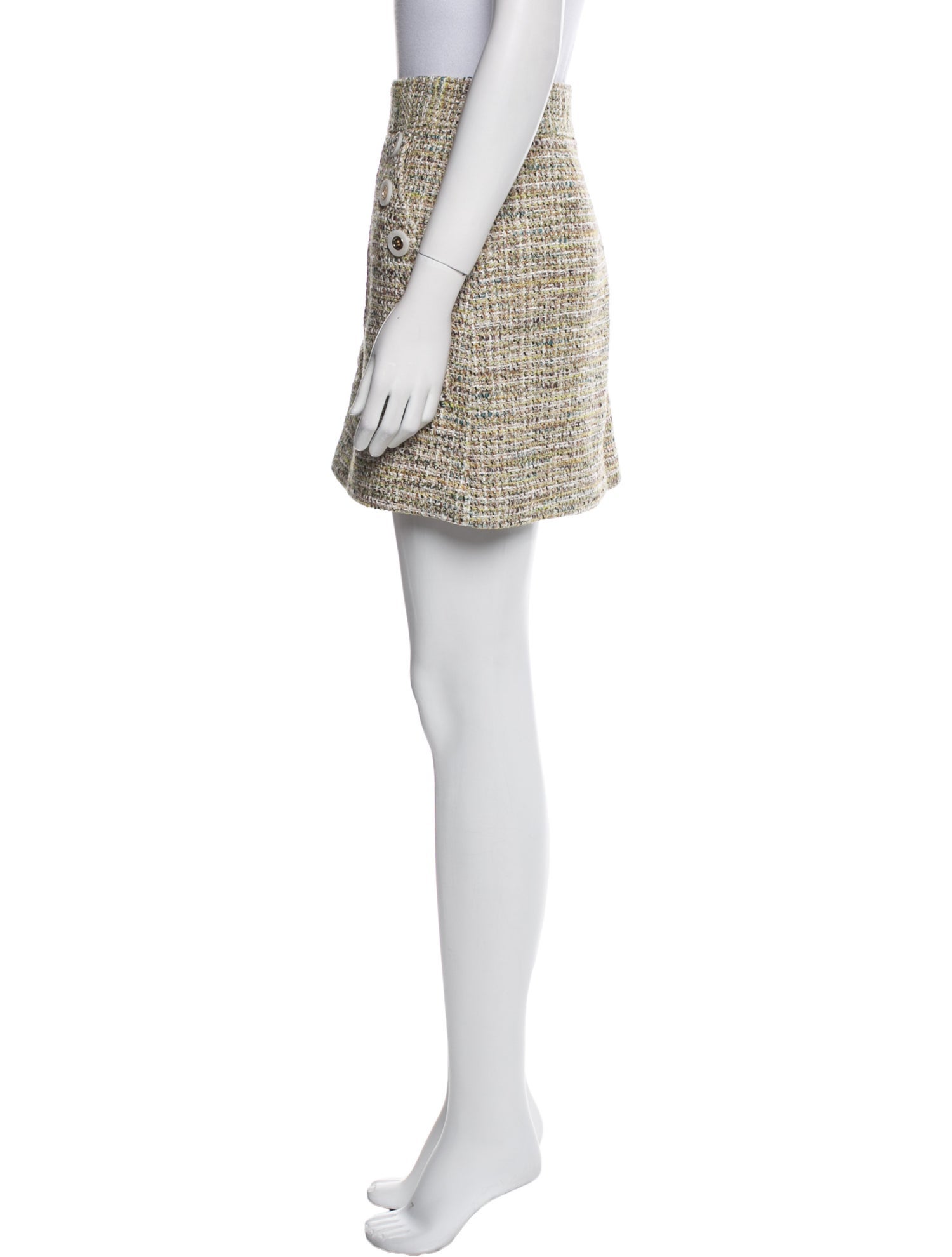 Veronica Beard Tweed Pattern Mini Skirt