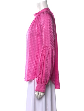 Veronica Beard Silk Mock Neck Blouse