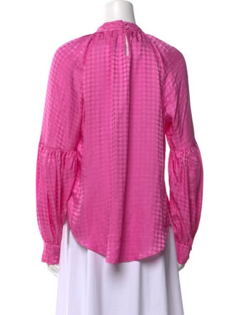 Veronica Beard Silk Mock Neck Blouse