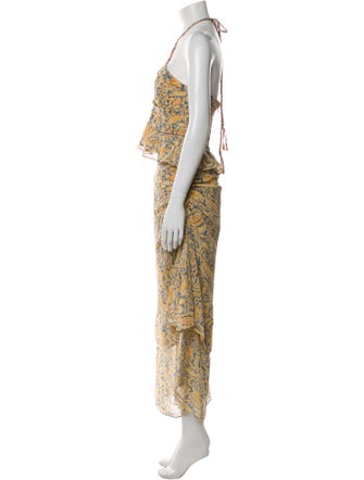 Veronica Beard Silk Floral Print Skirt Set