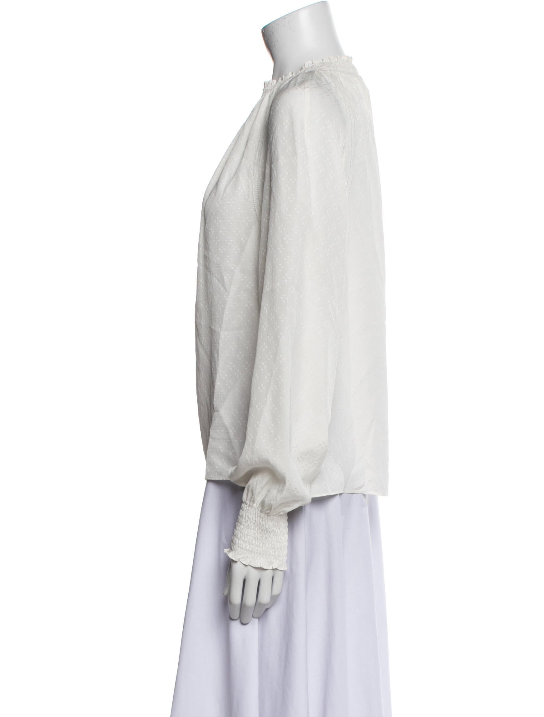 Veronica Beard Silk Mock Neck Blouse