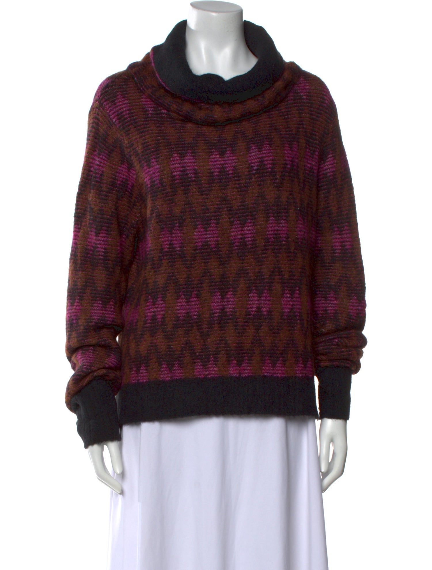 Veronica Beard Printed Turtleneck Sweater